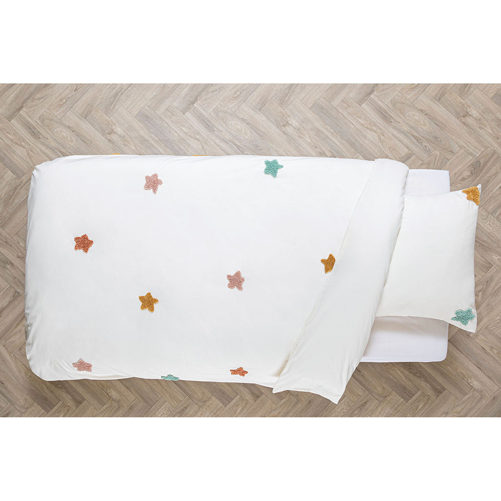 Parure de lit étoile enfant coton 140x200cm