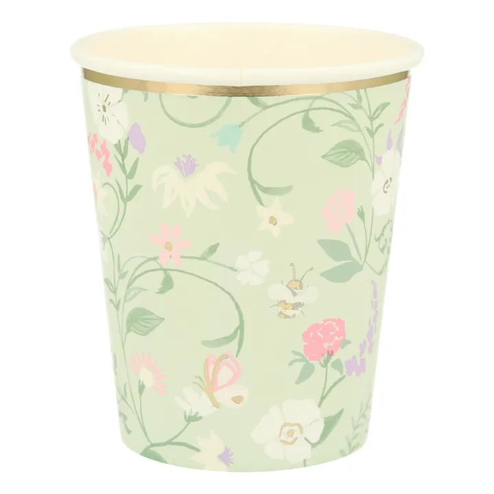 Meri Meri Gobelets floraux Ladurée - Set de 8