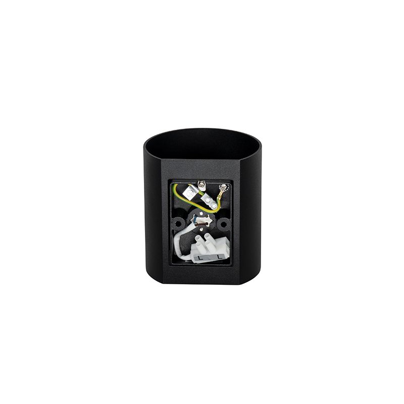Moderne wandlamp zwart met lichteffect - Sabbio