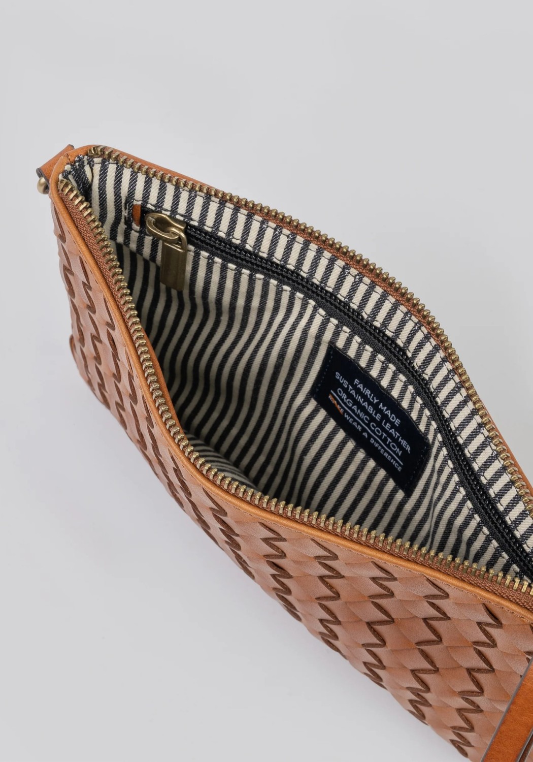 O My Bag Handtasche Lexi Woven Classic Leather Cognac