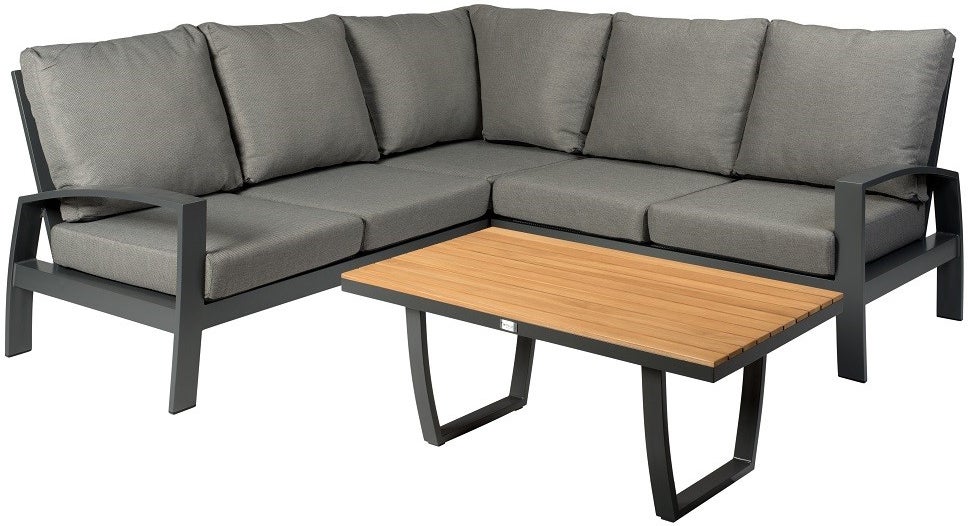 Tierra Outdoor loungebank hoekstuk Valencia antraciet
