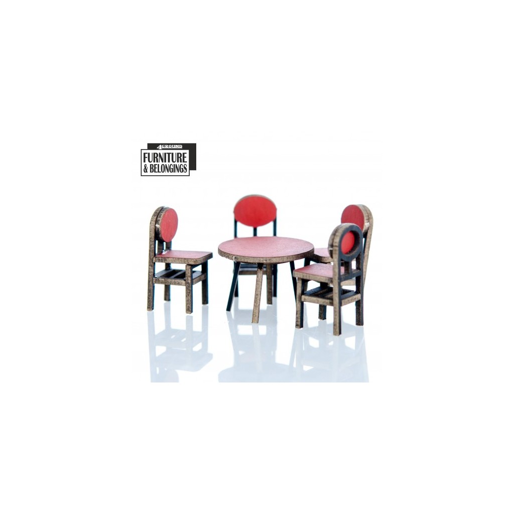 Furniture set: 10 seats, 15 chairs, 8 tables, 2 desks