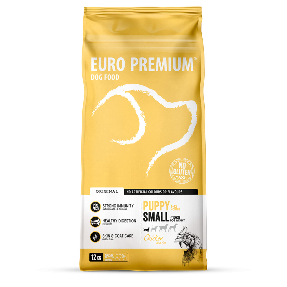Euro-Premium Puppy Small Kip - Rijst12 kg