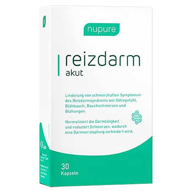 Nupure reizdarm akut b.Blähungen Bauchschmerz Kapseln , 30 St