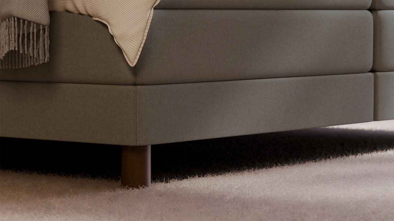Elektrische boxspring Ridge - Wool look dark grey