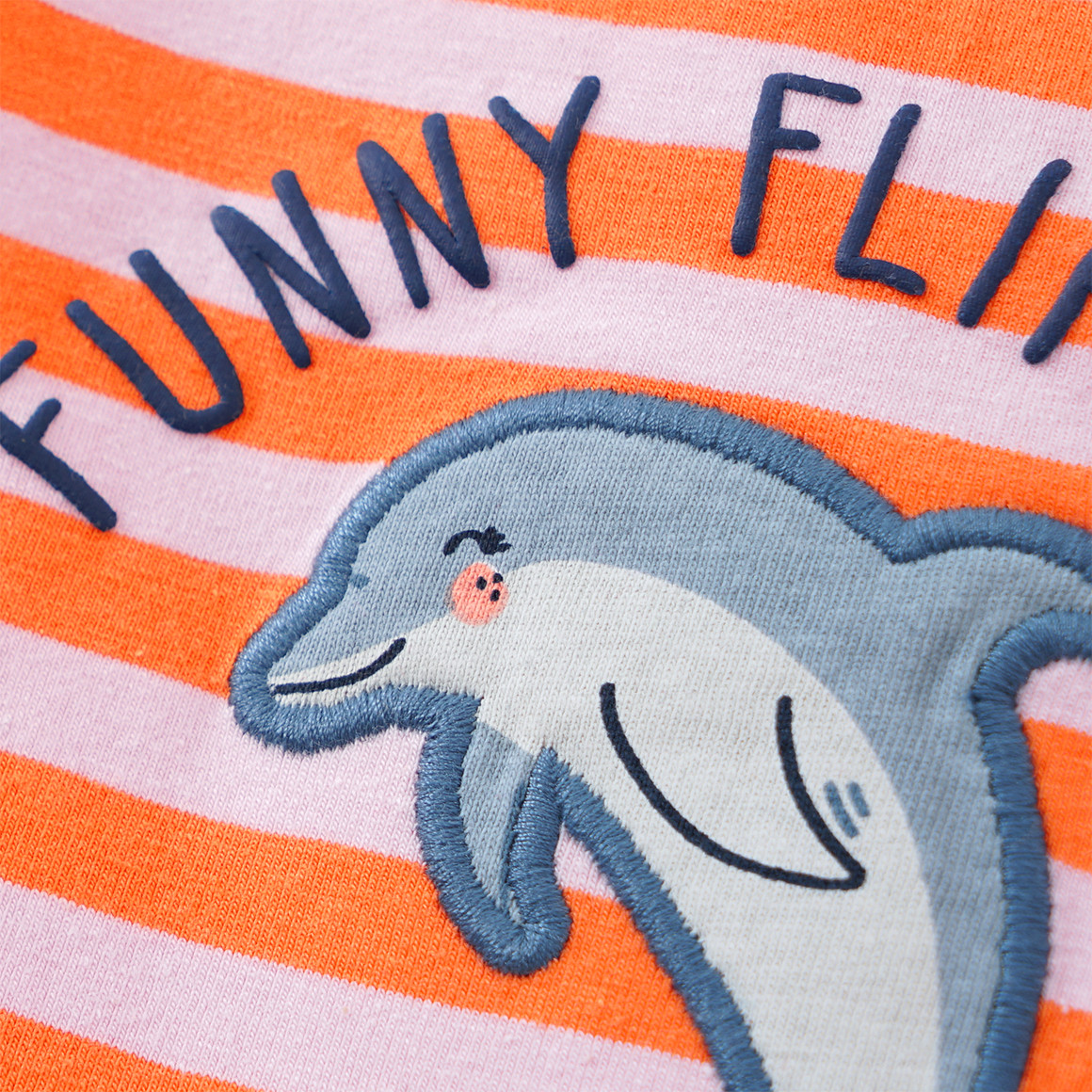 Topolino Mädchen T-Shirt mit Delfin-Motiv rosa / orange