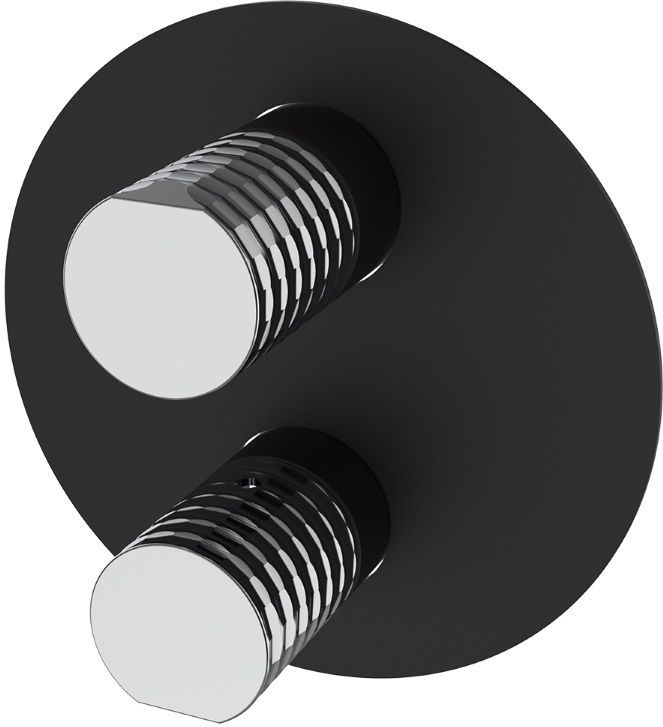 GRB - Aura - Inbouw Douchekraan - Zwart - Thermostatisch 2-Wegs