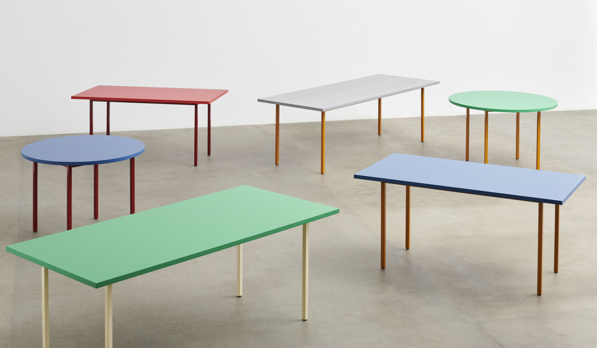 Eettafel Two Colour ivory green mint 200x90 cm