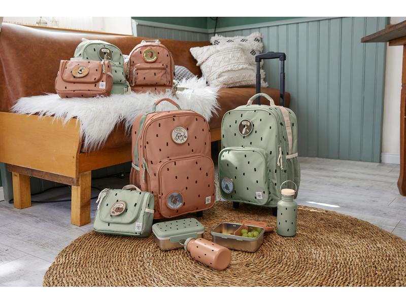 Lässig Reisetrolley Happy Prints Light Olive Wasserabweisender Kinderkoffer