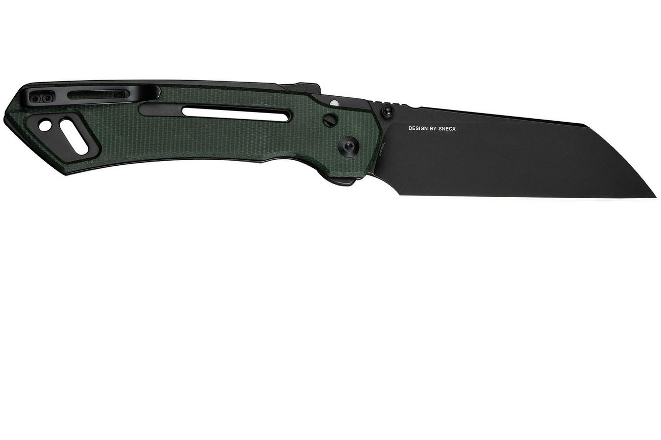 Civivi Buster FG C24052-3 Blackwashed Nitro-V, Green Micarta, zakmes, Snecx Tan design