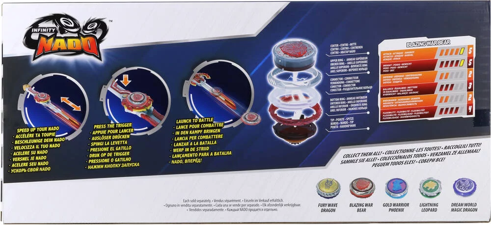 INFINITY NADO VI  -PACK LANCEUR SABRE DELUXE  ET TOUPIE LUMINEUSE