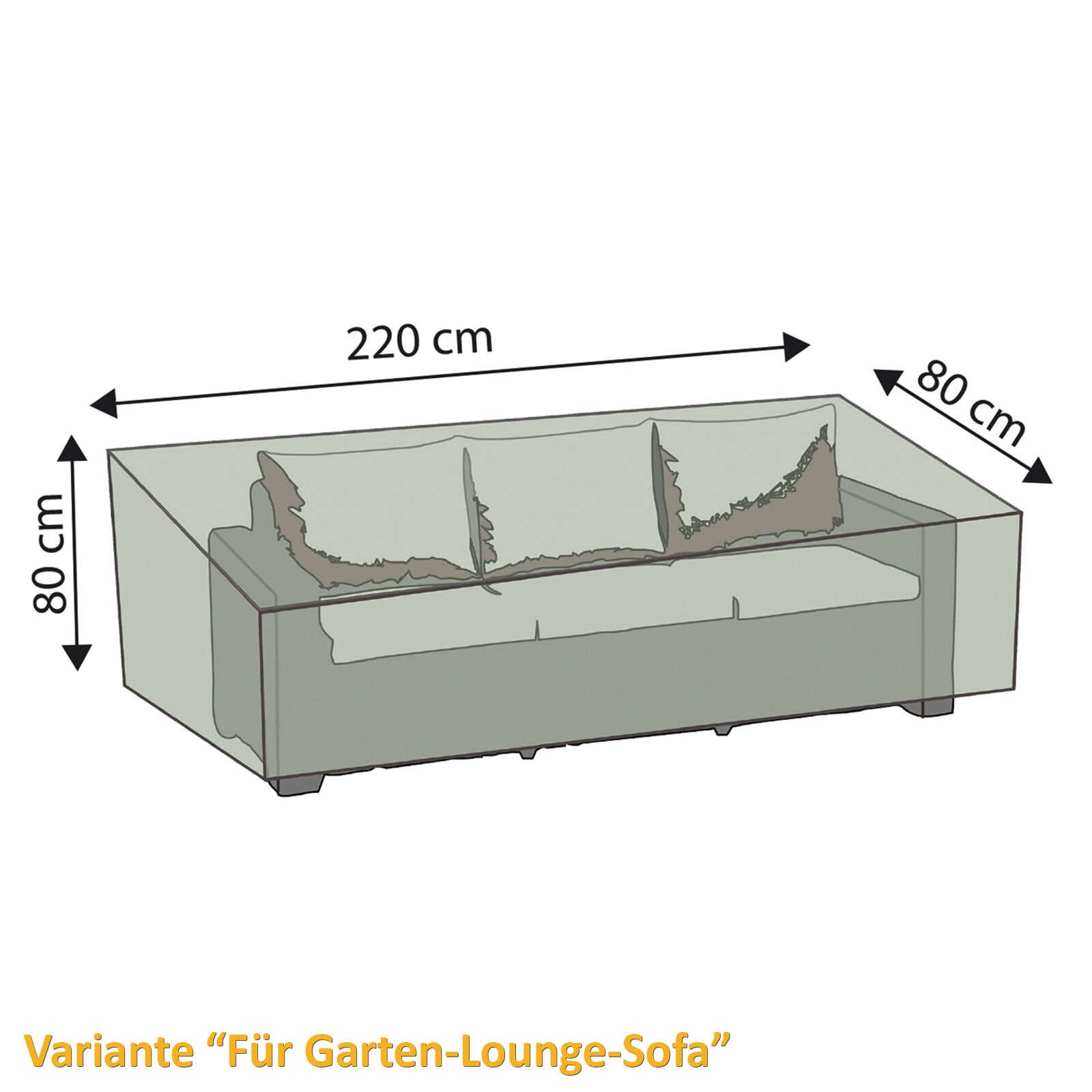WEHNCKE Garten Lounge Set Sitzgruppe Garnitur Schutzhülle - Hülle Abdeckung 420D Variante: Für Garten Lounge Sofa