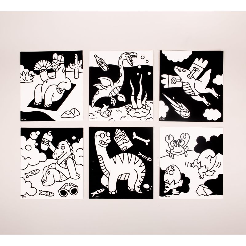 Dinosaure en velours à colorier Omy