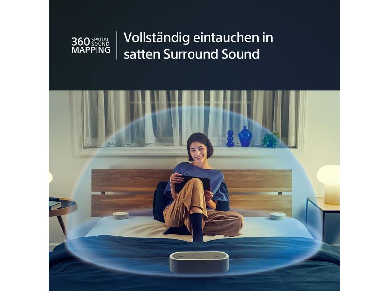 Sony HT-AX7 Grau Tragbares Entertainment-System mit 360 Spatial Sound Mapping