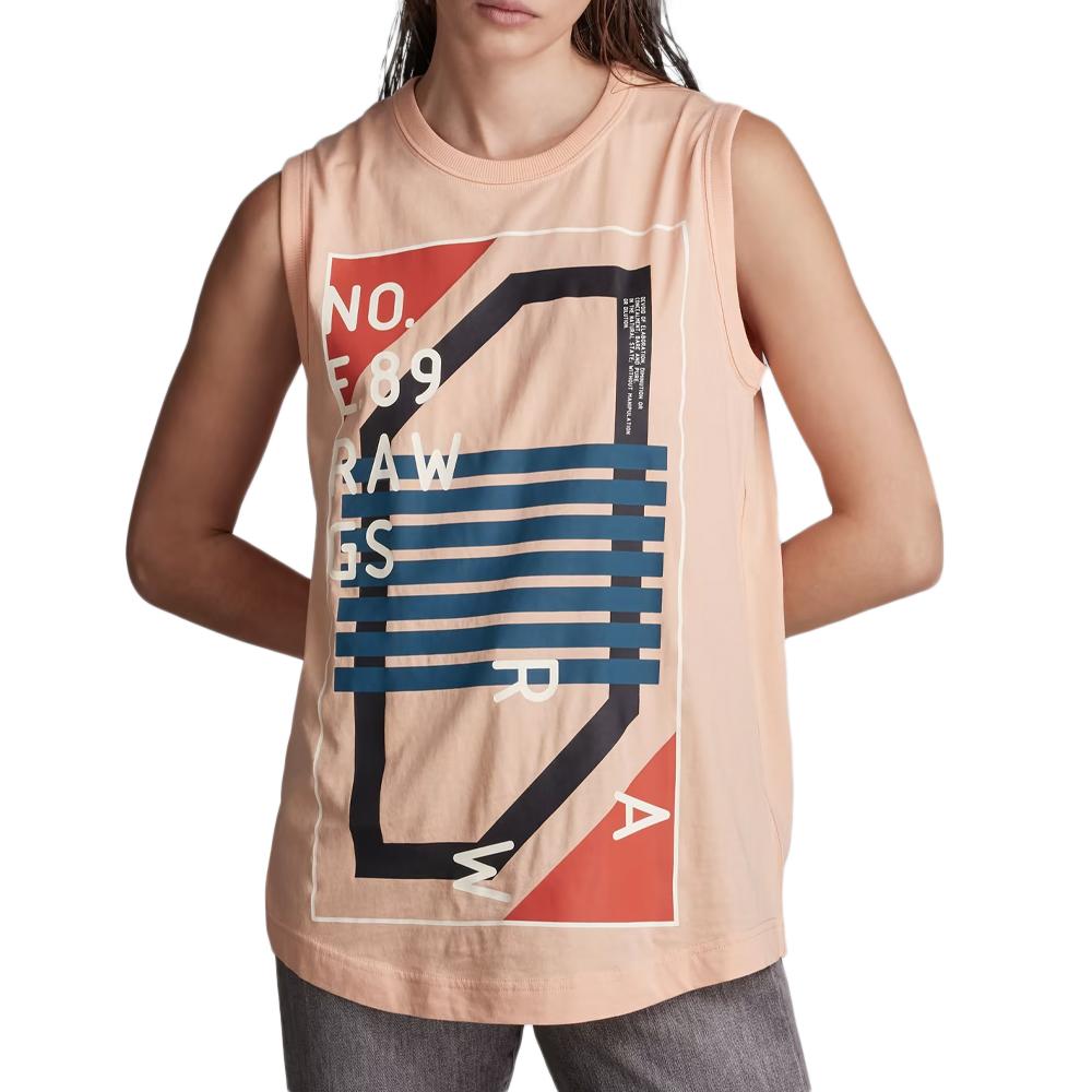 Débardeur Orange Femme Lash Graphic Tank