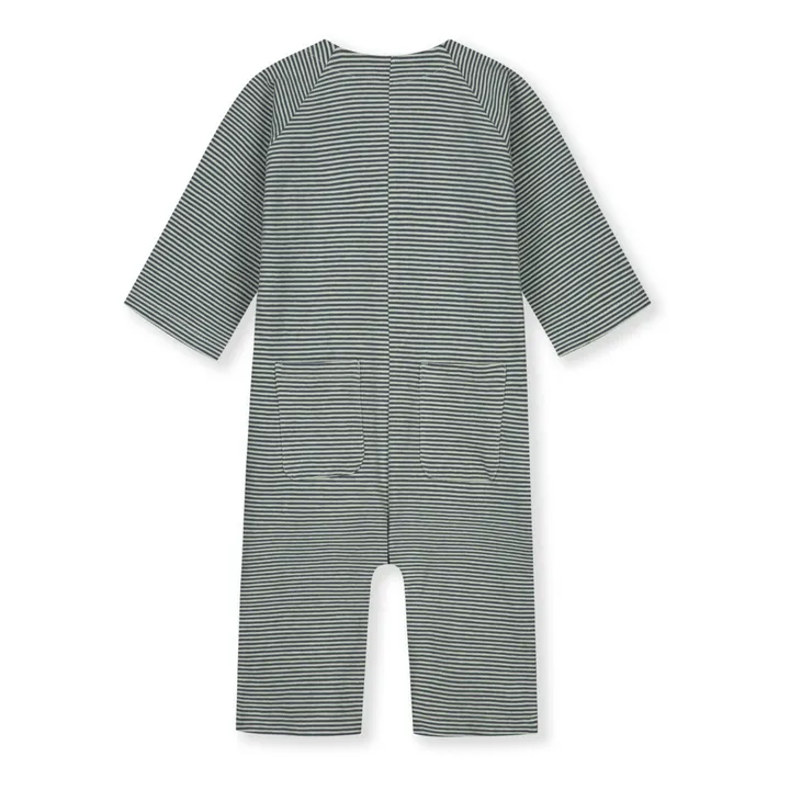 Gray Label Combinaison Rayée Coton Bio | Bleu gris