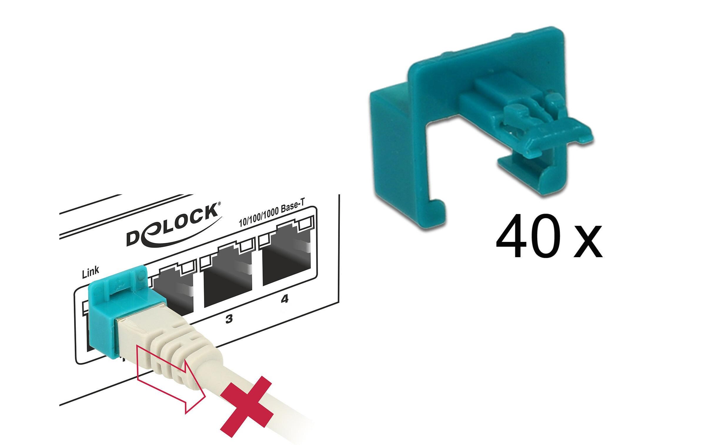 Clip RJ45 Kabel Portverriegelung 40 StückSecure Clip Set mit 40 Stück