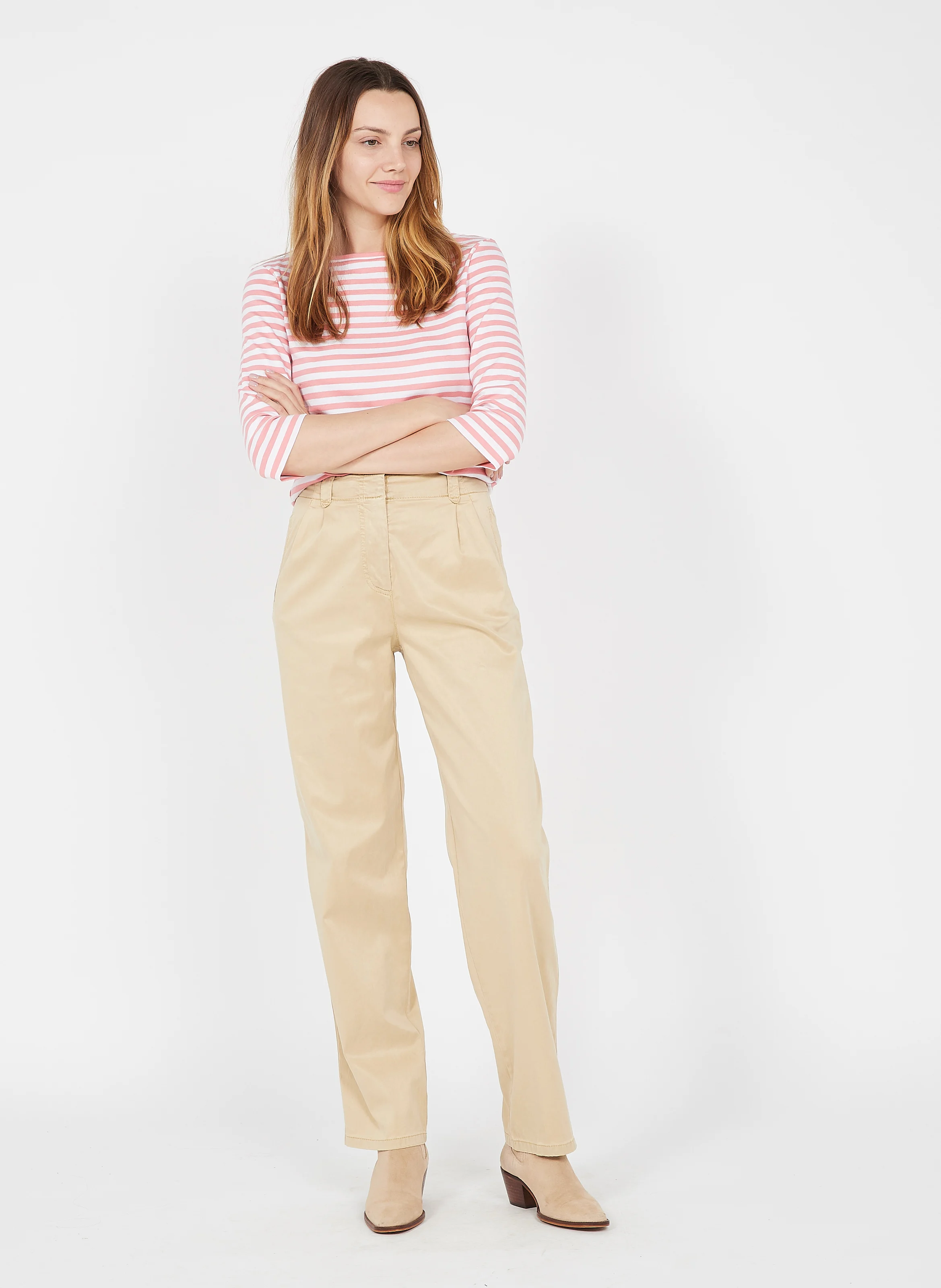 FAGOTTO - Pantalon à pinces| Beige