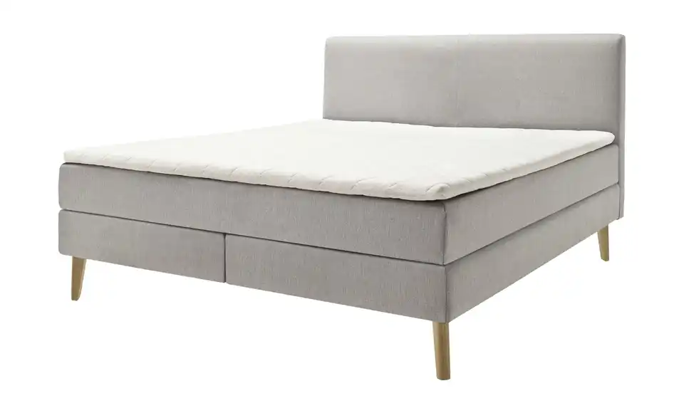 Boxspringbett Greta Hellgrau H2 160 cm