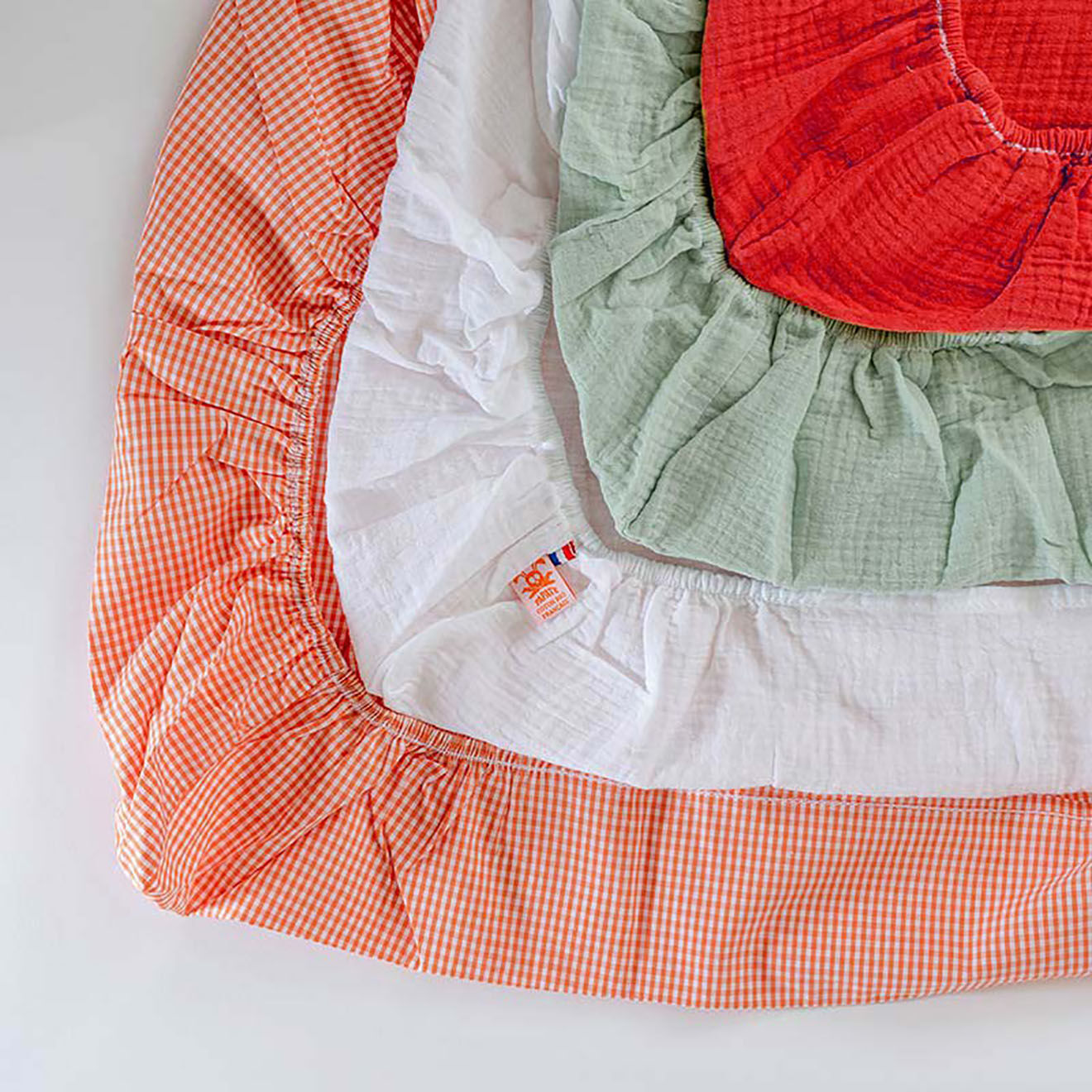 Papate Housse de Matelas à Langer en Coton Bio fraise - 50x70 cm
