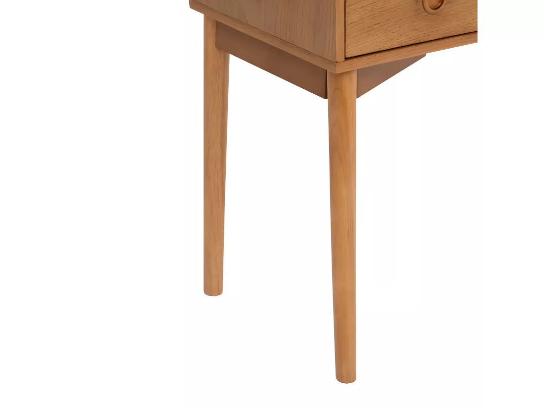 Meuble Coiffeuse 2 tiroirs en Bois Miel H 126 cm