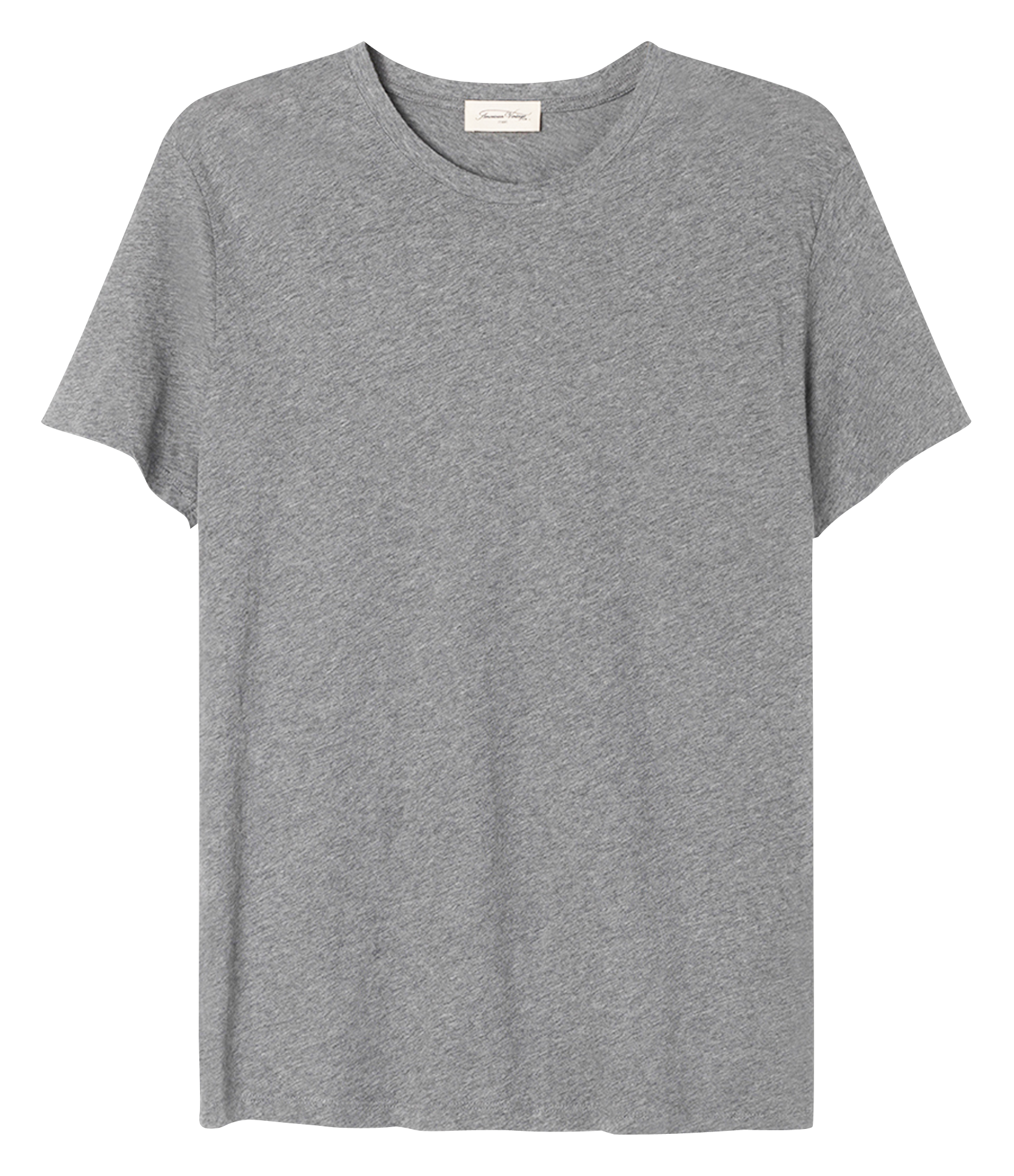 DECATUR - Tee-shirt col rond regular-fit en coton | Gris