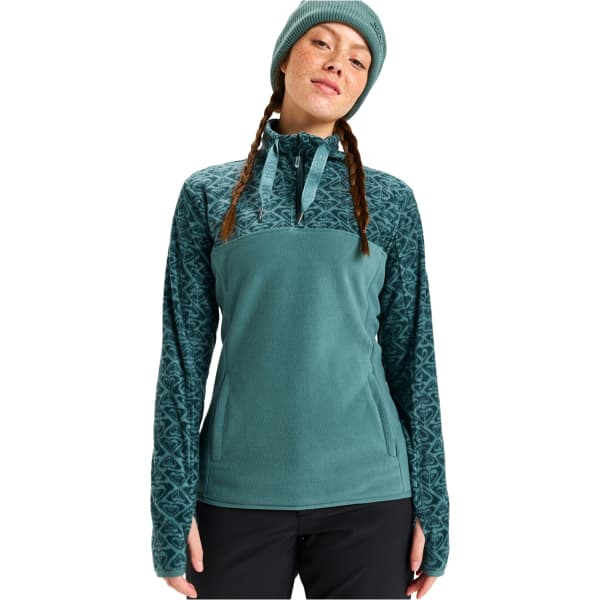 Sweat polaire ROXY SAYNA HALF ZIP SEA PINE ROXYGRAM TONAL