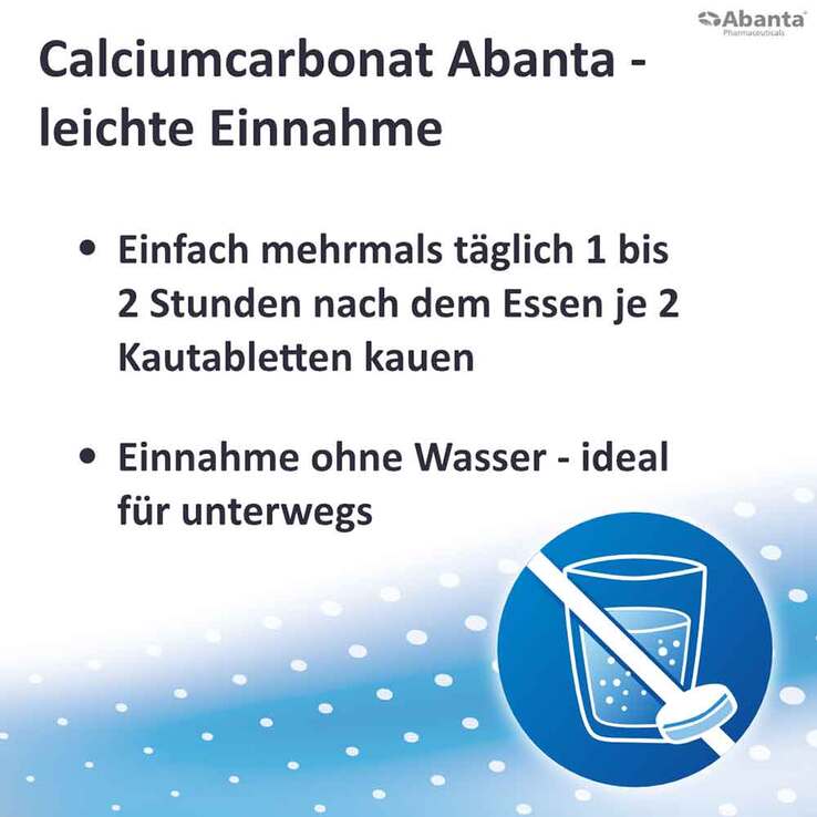 Calciumcarbonat Abanta 500 mg Kautabletten, 100 St