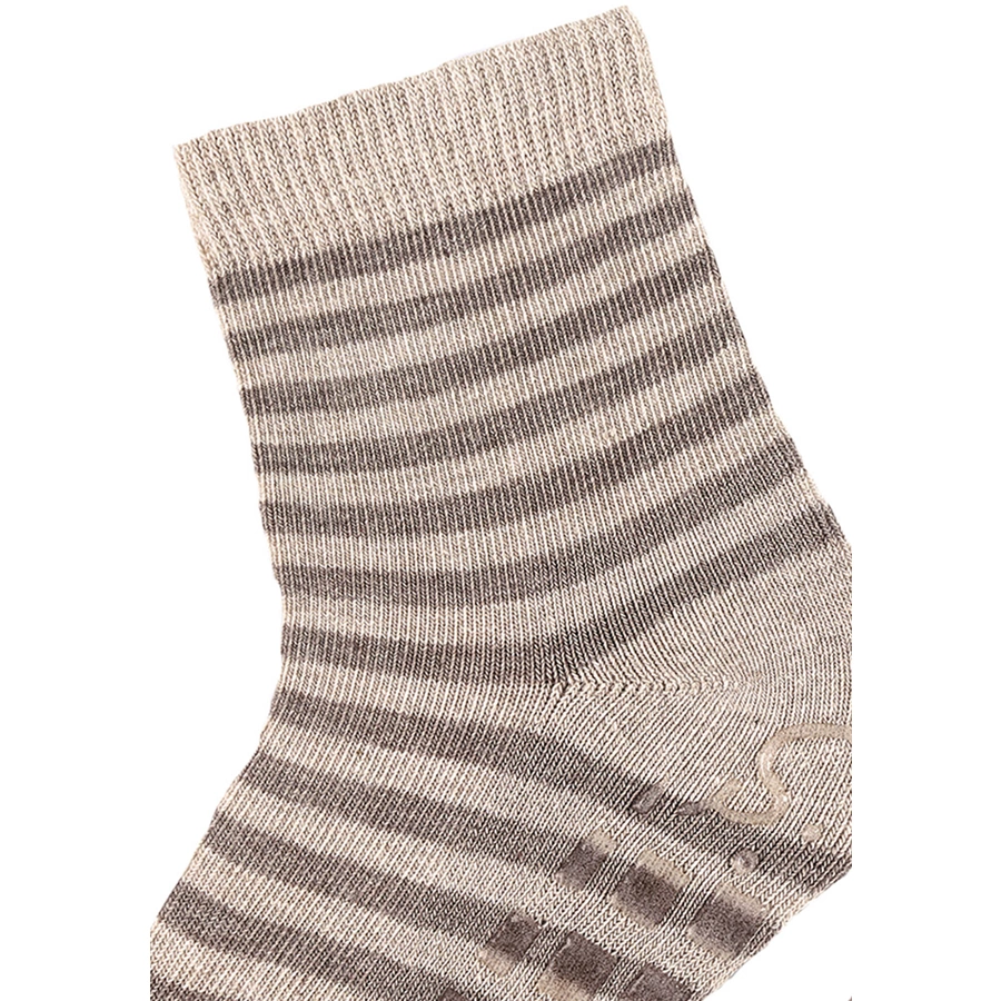 Sterntaler ABS-Söckchen Doppelpack AutumnRingel beige melange