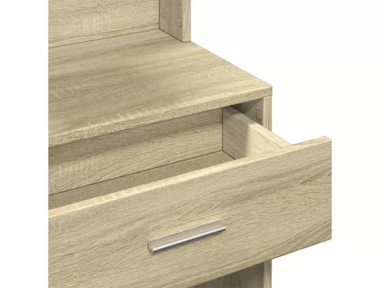 Coiffeuse avec armoire chêne sonoma 80x35x132 cm