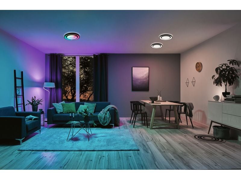 Paulmann Deckenleuchte LED Rainbow mit Regenbogeneffekt Dimmbare Wohnraumleuchte