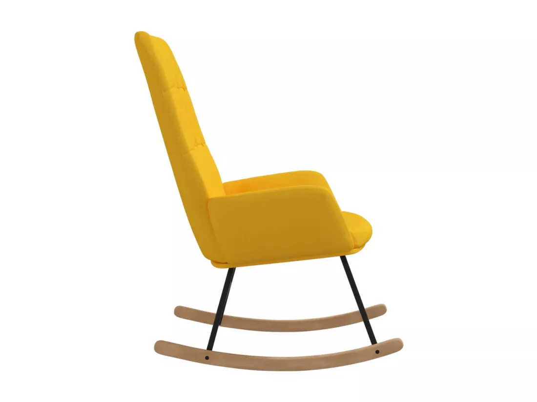 Chaise à bascule Jaune moutarde Tissu
