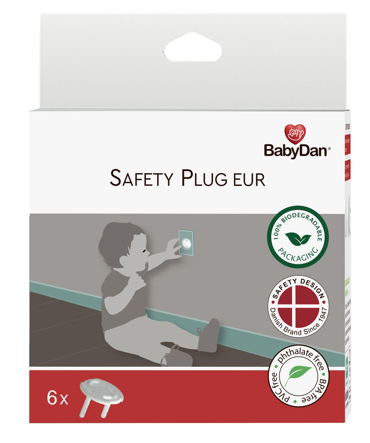 Baby Dan stikkontaktplugg 6pk