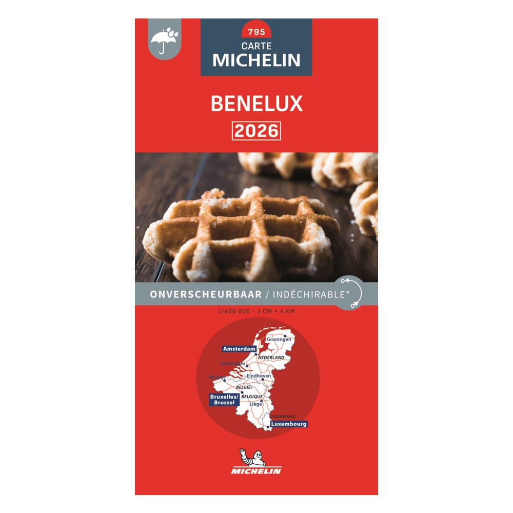 Carte Michelin BENELUX indéchirable 2026