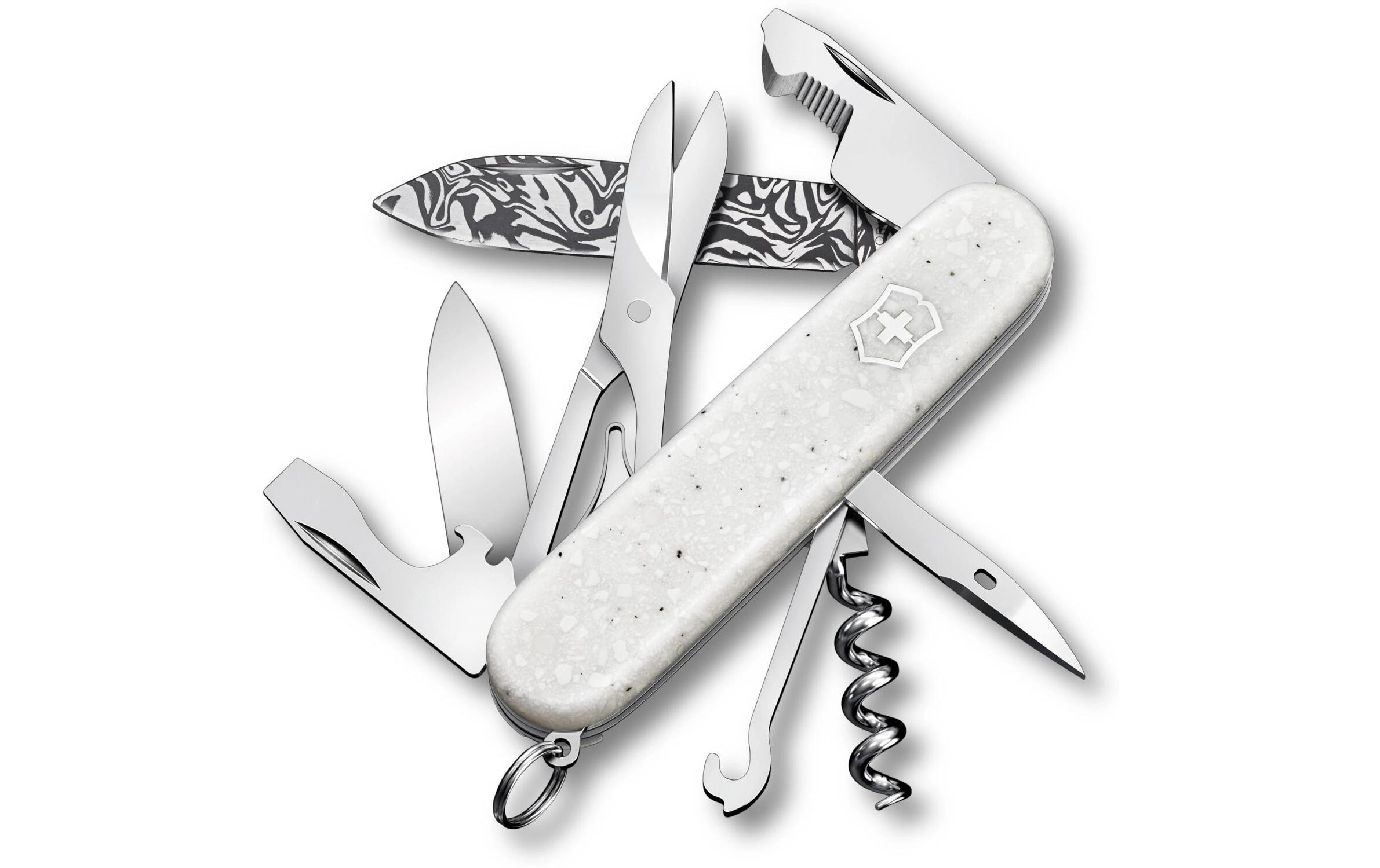 Taschenmesser Special Companion Damast LTD, 91 mm, Weiss<br>Schweizer Sackmesser Damast Limited Edition 2025