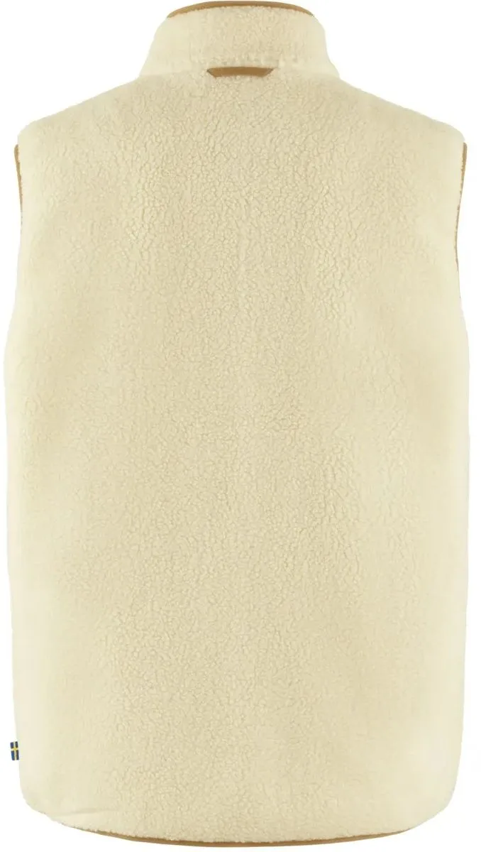 Fjällräven Men's Vardag Pile Fleece Vest Chalk White-Buckwheat Brown