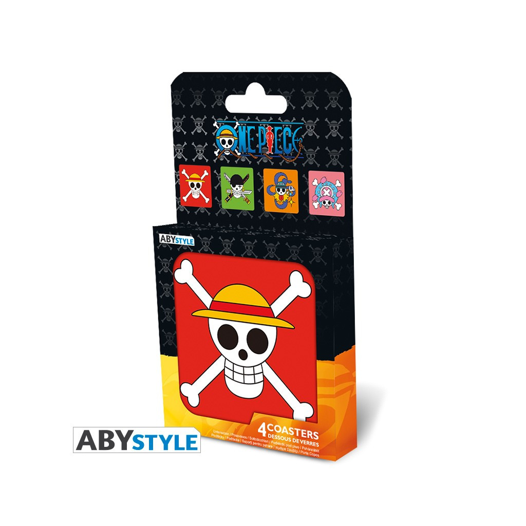 One Piece - Set de 4 Dessous de Verre - Skulls
