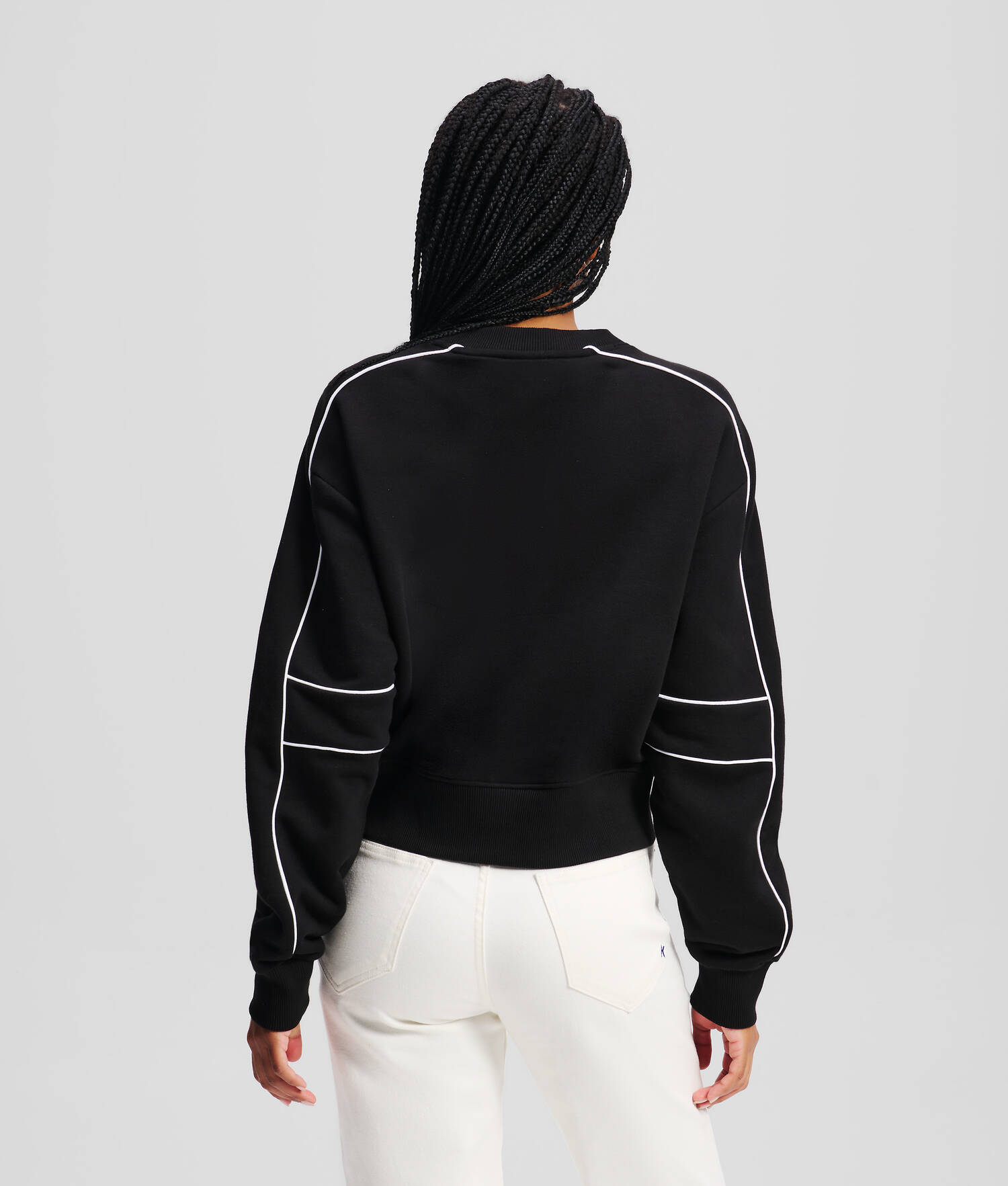 SWEAT-SHIRT CROPPED DÉCONTRACTÉ - Noir