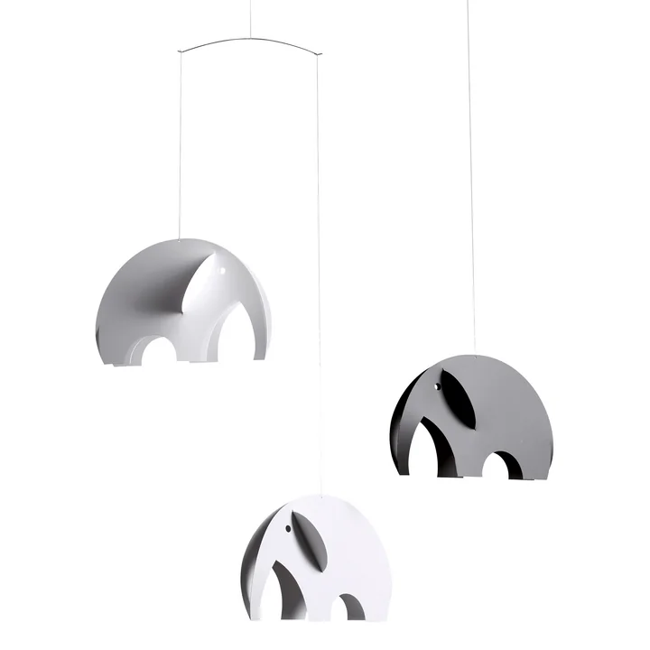 Flensted Mobiles - Olephants Mobile, grau