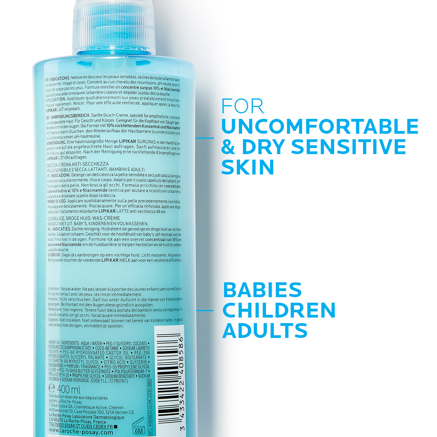 La Roche-Posay Lipikar surgras liquide<br>400 ml, flüssig