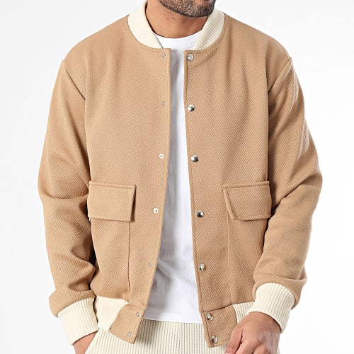 Ensemble Veste Bomber Et Pantalon Camel Beige