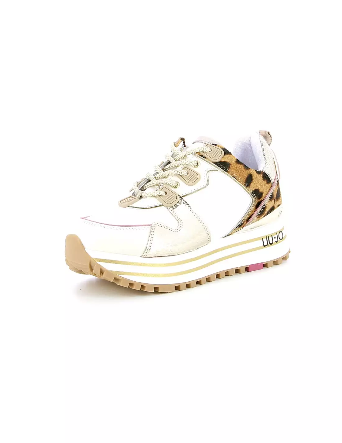 LIU JO MAXI WONDER - Baskets Blancorleopard