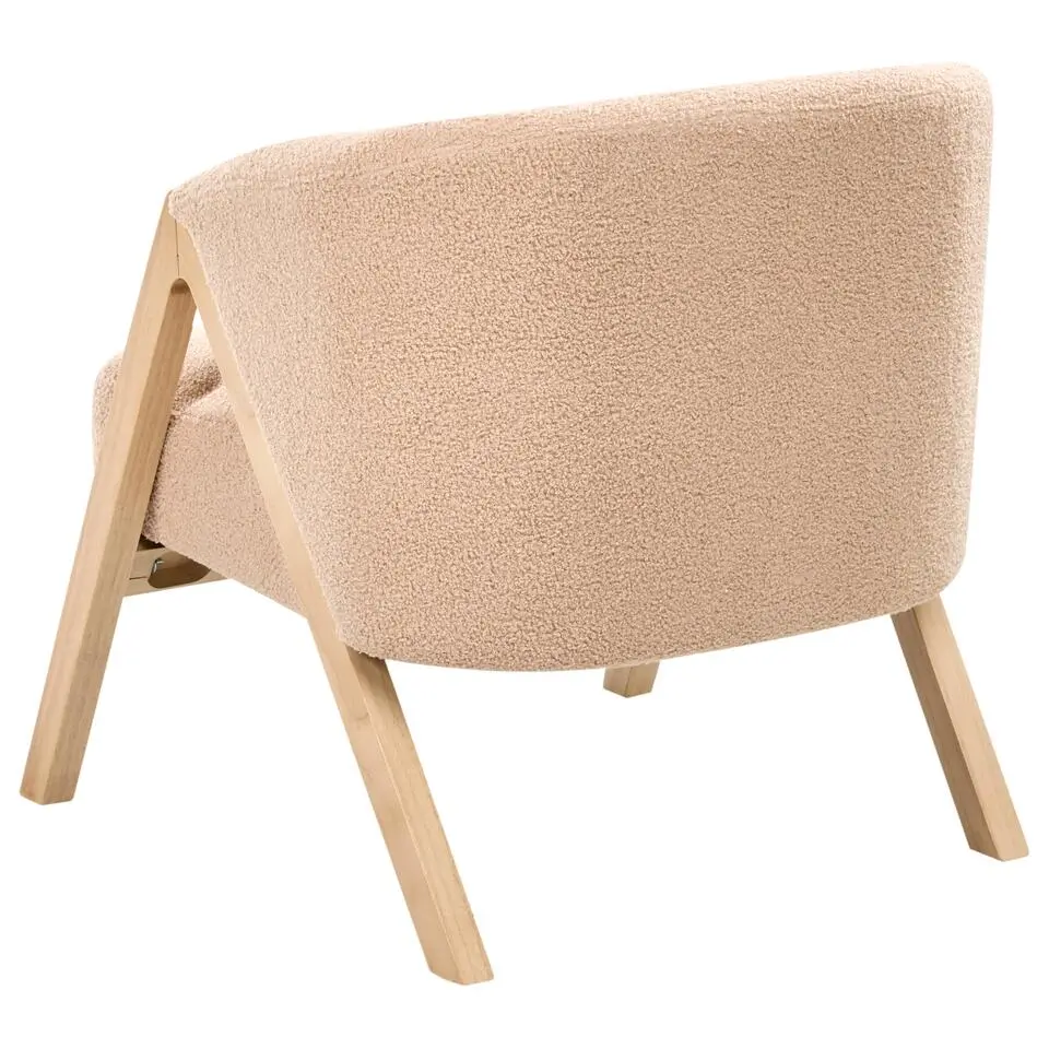 SKEI - Fauteuil - Beige - Bouclé