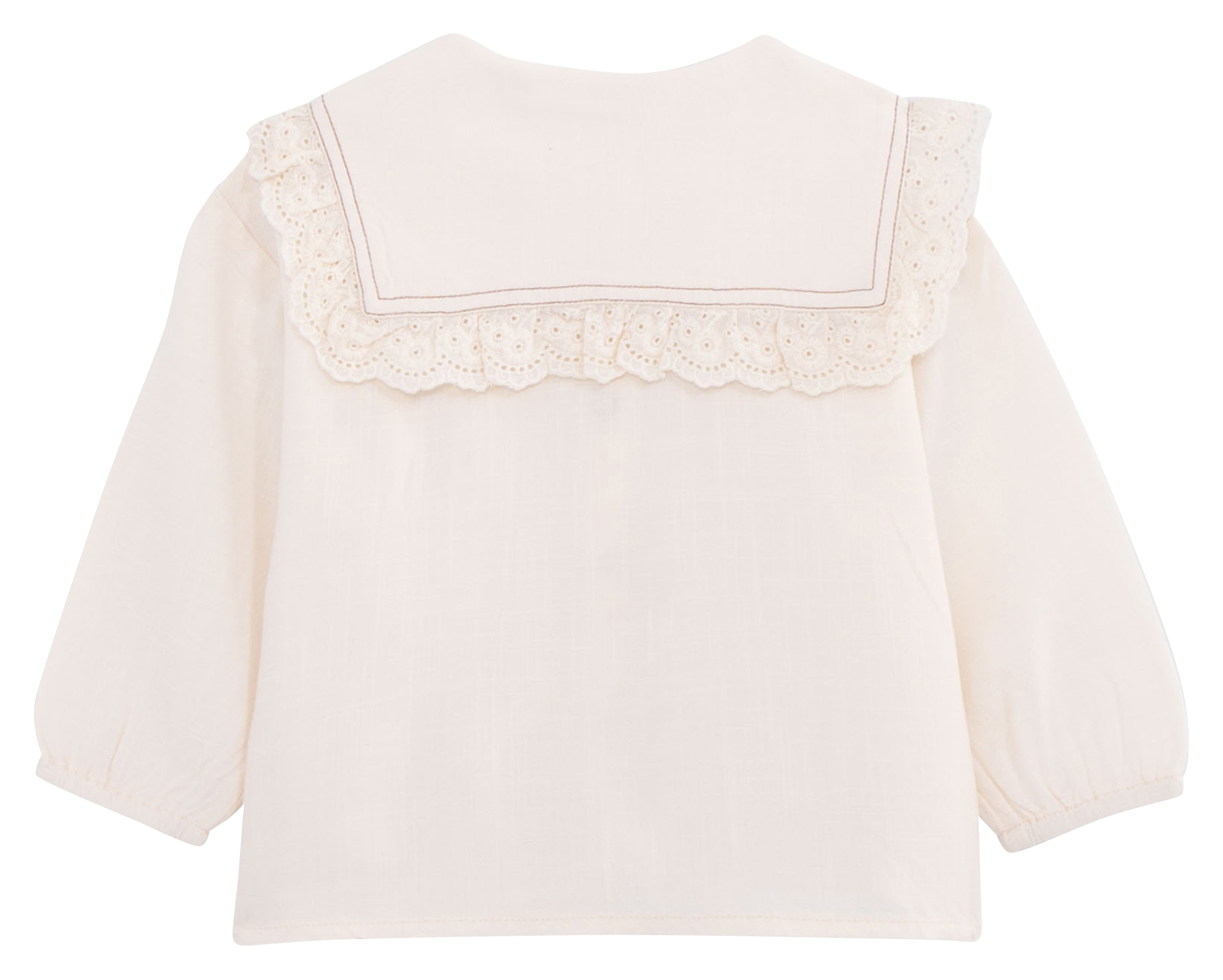 Chemise col claudine| Blanc