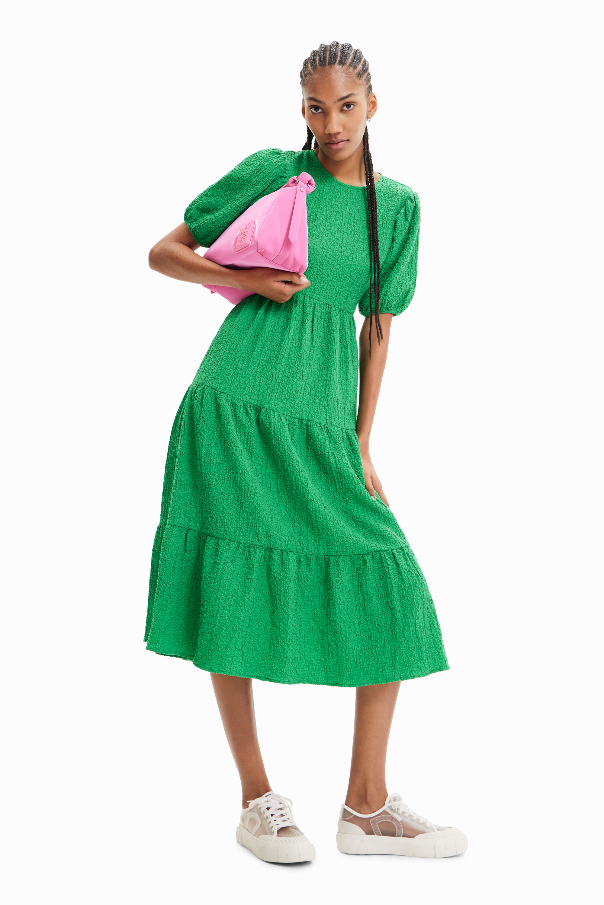 Robe midi décolleté dos