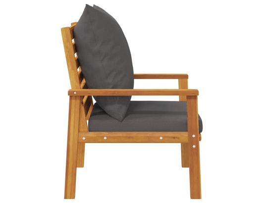 VIDAXL - Fauteuil de jardin lot de 2 avec coussin bois massif d'acaci...