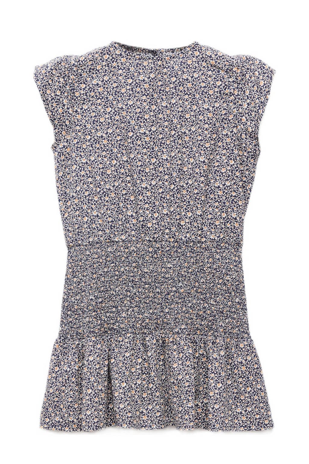 Mango Kids korte jurk donkerblauw