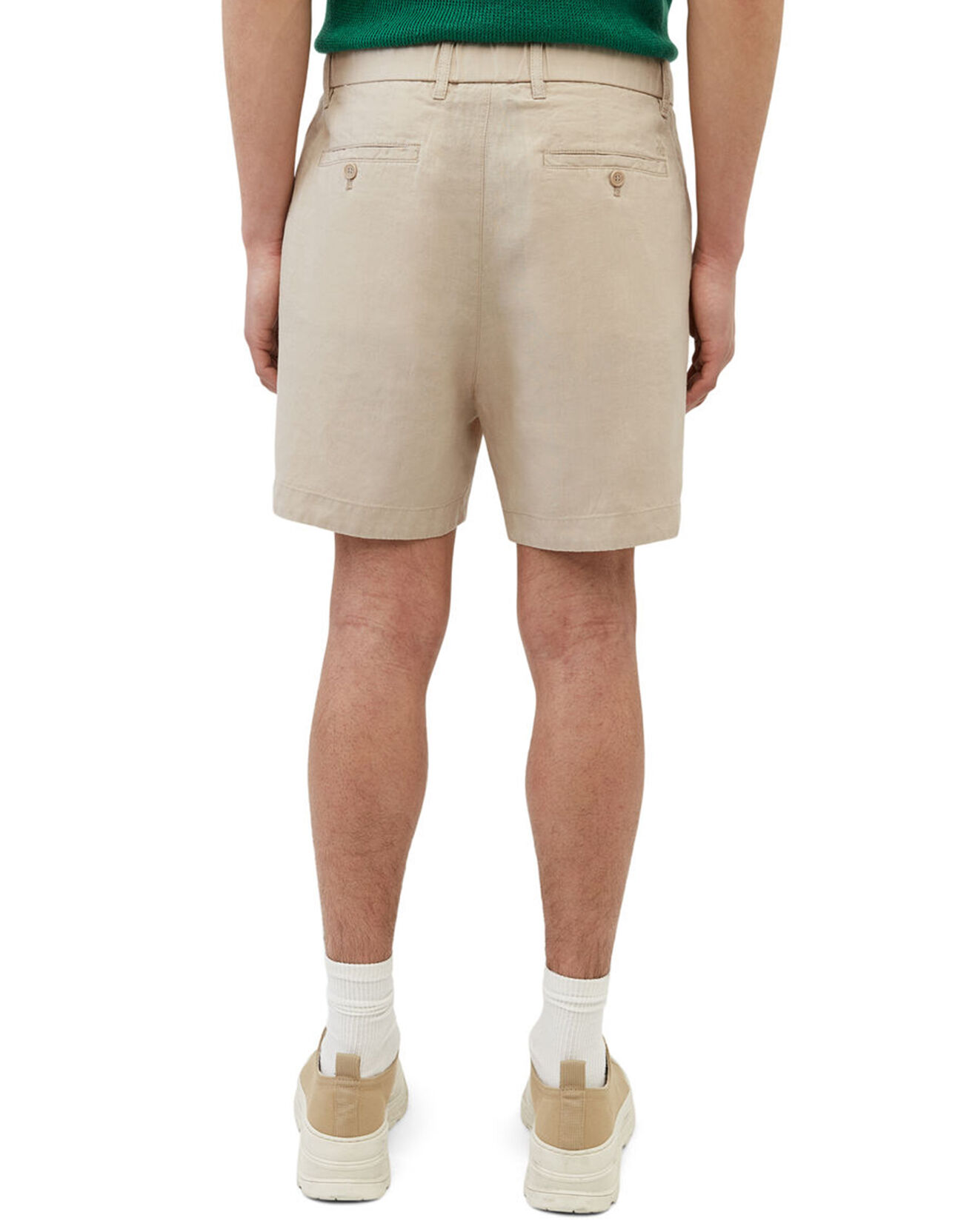Marc O'Polo Short 100% Lin Lavsjo Pinces beige