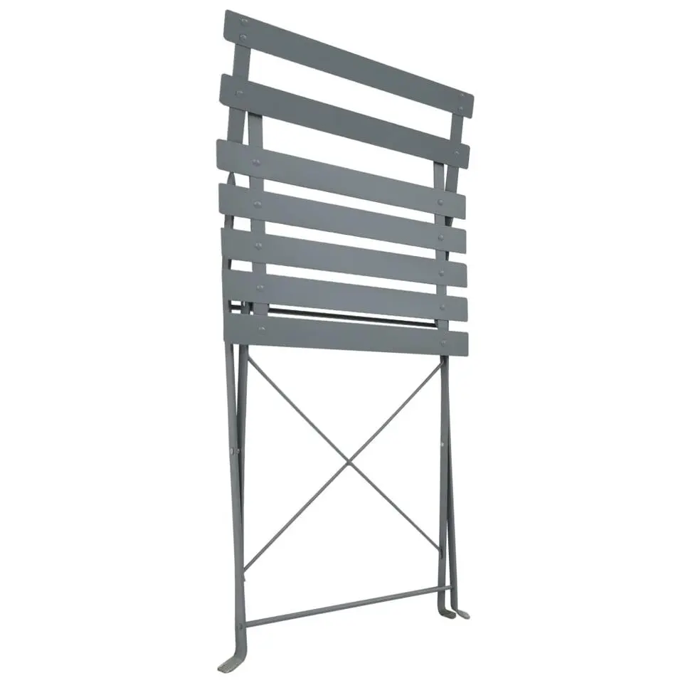 vidaXL - Bistroset - Grijs - Staal - 3 stuks