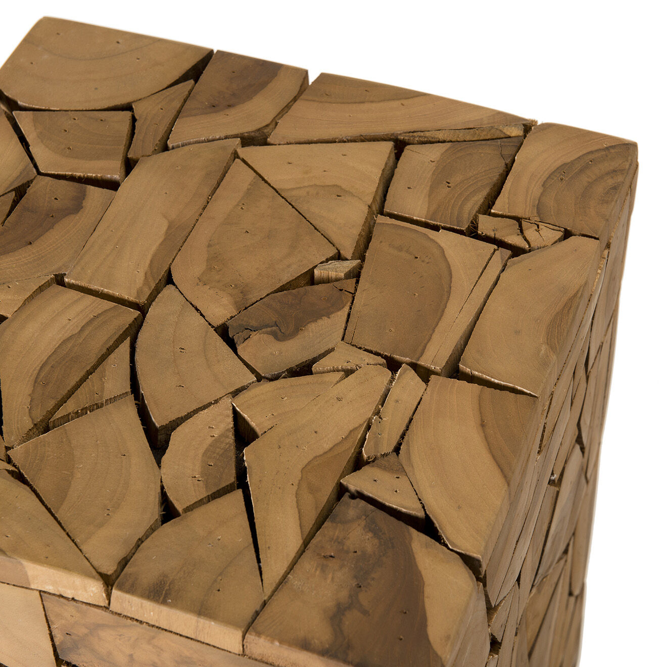 Macabane Table d'appoint carrée Suzy bois - 32x32x48 cm